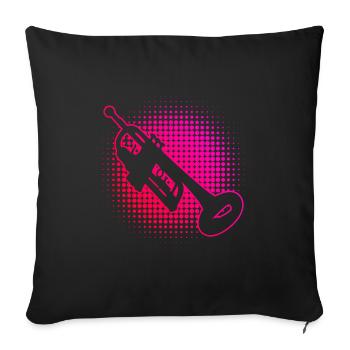 Trompettistes Trompettistes Trompettistes Hommes - Housse de coussin décorative 45 x 45 cm - noir - Devant