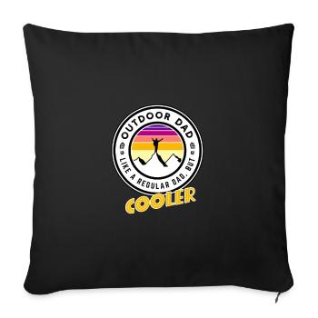 Outdoor Dad - Sofa pillowcase 17,3'' x 17,3'' (45 x 45 cm) - black - Front