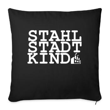 Stahlstadt Kind - Sofakissenbezug 45 x 45 cm - Schwarz - Vorne