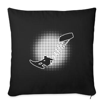 Kiting Men Kite Kitesurf Kitesurfer Women - Sofa pillowcase 17,3'' x 17,3'' (45 x 45 cm) - black - Front