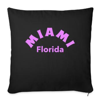 Miami Florida - Sofakissenbezug 45 x 45 cm - Schwarz - Vorne