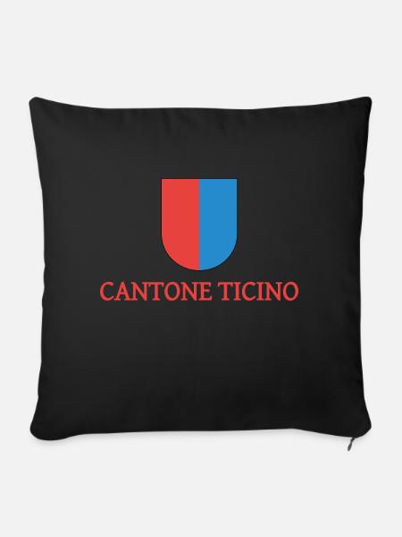 Kanton Tessin - Sofakissenbezug 45 x 45 cm - Schwarz