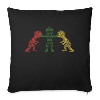 Résolution de conflit - Housse de coussin décorative 45 x 45 cm - noir - Devant