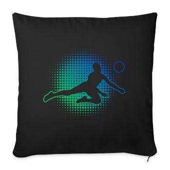 Volleyball Players Women Men's Volleyball - Sofa pillowcase 17,3'' x 17,3'' (45 x 45 cm) - black - Front