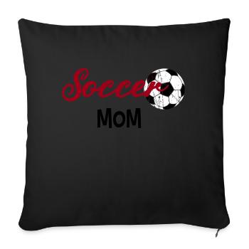 Soccer Mom Cute Mom Life Soccer Game Day - Sofa pillowcase 17,3'' x 17,3'' (45 x 45 cm) - black - Front