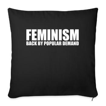 Zitat des Feminismus - Sofakissenbezug 45 x 45 cm - Schwarz - Vorne