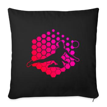 Volleyball Jouer Au volleyball Volleyball masculin - Housse de coussin décorative 45 x 45 cm - noir - Devant