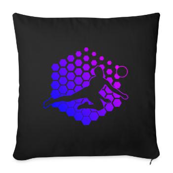 Volley Volleyball Jeux de volleyball masculin - Housse de coussin décorative 45 x 45 cm - noir - Devant