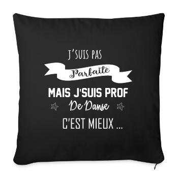 PAS PARFAITE DANSE BLANC - Housse de coussin décorative 45 x 45 cm - noir - Devant