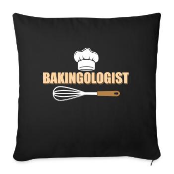 Bakingologist Cookie Pastry Baking Cake - Sofakissenbezug 45 x 45 cm - Schwarz - Vorne