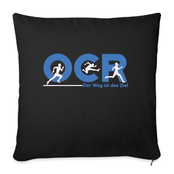 ocr obstacle race Hindernislauf mud run - Sofakissenbezug 45 x 45 cm - Schwarz - Vorne