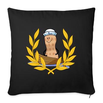 Ahoy Moin Maritime Peanut Sailor Captain Child - Sofa pillowcase 17,3'' x 17,3'' (45 x 45 cm) - black - Front