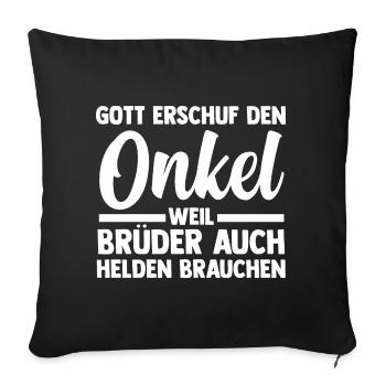 Patenonkel Pate Onkel - Sofakissenbezug 45 x 45 cm - Schwarz - Vorne