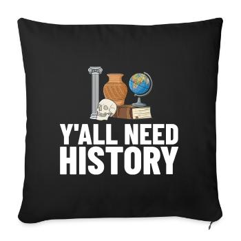 History Teacher Lesson Professor Historian - Sofa pillowcase 17,3'' x 17,3'' (45 x 45 cm) - black - Front
