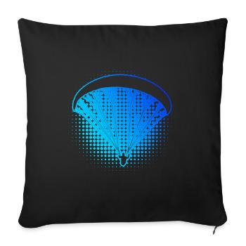 Paragliding Men Paragliding Paragliding Paragliders - Sofa pillowcase 17,3'' x 17,3'' (45 x 45 cm) - black - Front