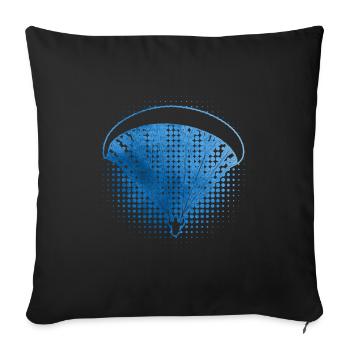 Paragliding Men's Paragliding Paraglider - Sofa pillowcase 17,3'' x 17,3'' (45 x 45 cm) - black - Front