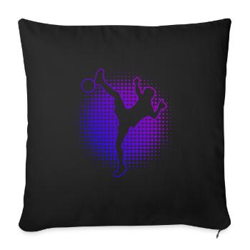 Football Hommes Futnet Player Futnet Football Ten - Housse de coussin décorative 45 x 45 cm - noir - Devant