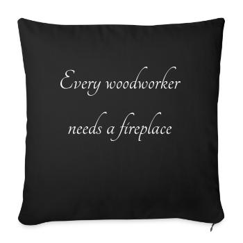 Carpenter Baby and Toddler Shirts Love Forestry - Sofa pillowcase 17,3'' x 17,3'' (45 x 45 cm) - black - Front