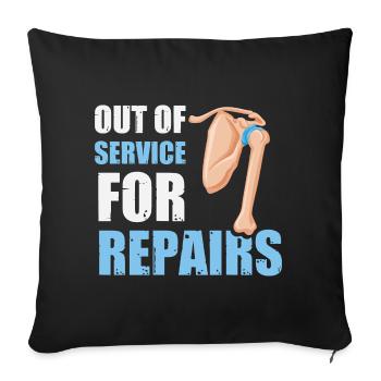 Shoulder Replacement - Sofa pillowcase 17,3'' x 17,3'' (45 x 45 cm) - black - Front