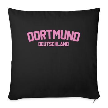Dortmund, Deutschland - Sofakissenbezug 45 x 45 cm - Schwarz - Vorne