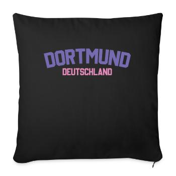 Dortmund - Sofakissenbezug 45 x 45 cm - Schwarz - Vorne