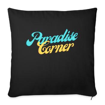Paradies-Ecke - Sofakissenbezug 45 x 45 cm - Schwarz - Vorne
