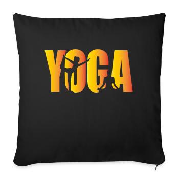 Yoga - Sofa pillowcase 17,3'' x 17,3'' (45 x 45 cm) - black - Front