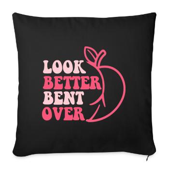 Design with Fruit and Motivational Text - Sofa pillowcase 17,3'' x 17,3'' (45 x 45 cm) - black - Front