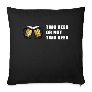 Bière Bière Vin Vino Party - Housse de coussin décorative 45 x 45 cm - noir - Devant