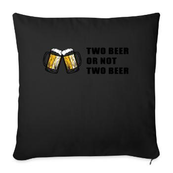 Bière Bière Vin Vino Party - Housse de coussin décorative 45 x 45 cm - noir - Devant