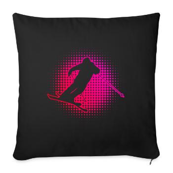Freestyle Ski Ski Jumping Ski Freestyle Slopestyle - Sofakissenbezug 45 x 45 cm - Schwarz - Vorne