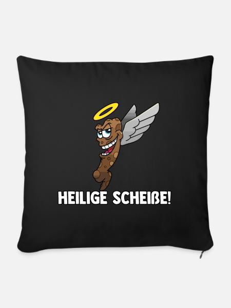 Heilige Scheiße - Sofakissenbezug 45 x 45 cm - Schwarz