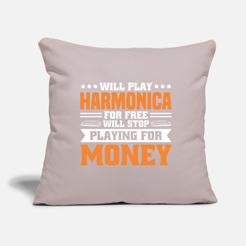 Harmonica Mouth Organ Harmonica Player Sofa pillowcase 17,3'' x 17,3'' (45 x 45 cm)