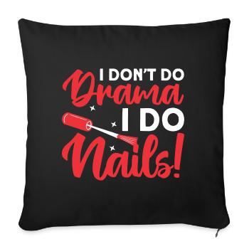 Nail Polish Nail Design Manicure Nail Studio Nails - Sofa pillowcase 17,3'' x 17,3'' (45 x 45 cm) - black - Front