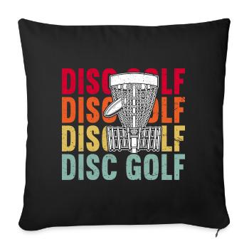Disc Golf - Housse de coussin décorative 45 x 45 cm - noir - Devant