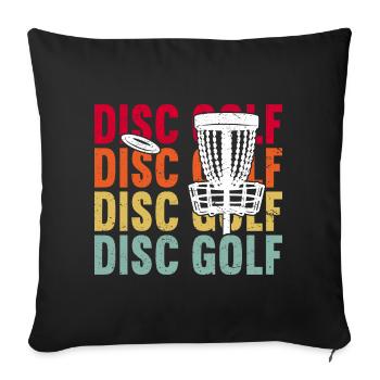 Disc Golf - Housse de coussin décorative 45 x 45 cm - noir - Devant
