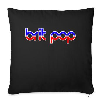 BRIT POP - Sofa pillowcase 17,3'' x 17,3'' (45 x 45 cm) - black - Front
