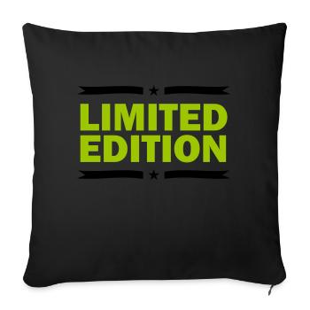 Édition limitée - Housse de coussin décorative 45 x 45 cm - noir - Devant
