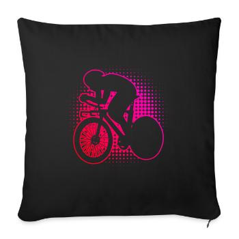 Road Bike Road Cyclist Road Cycling Road Bike - Sofa pillowcase 17,3'' x 17,3'' (45 x 45 cm) - black - Front