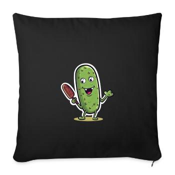 Pickleball Picklepaddle Pickle Sport - Sofa pillowcase 17,3'' x 17,3'' (45 x 45 cm) - black - Front