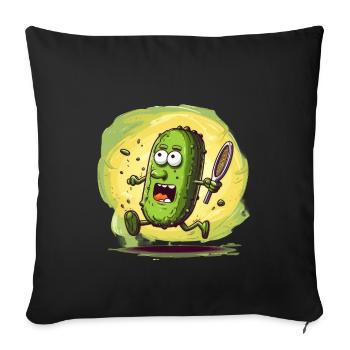 Pickleball Picklepaddle Pickle Sport - Housse de coussin décorative 45 x 45 cm - noir - Devant