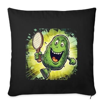 Pickleball Picklepaddle Pickle Sport - Sofa pillowcase 17,3'' x 17,3'' (45 x 45 cm) - black - Front
