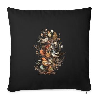 Bird Watching Bird Watchers Birds - Sofa pillowcase 17,3'' x 17,3'' (45 x 45 cm) - black - Front