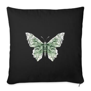 Origami Papillon Art Japonais - Housse de coussin décorative 45 x 45 cm - noir - Devant