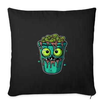 Halloween coffee mug - creepy coffee mug - Sofa pillowcase 17,3'' x 17,3'' (45 x 45 cm) - black - Front