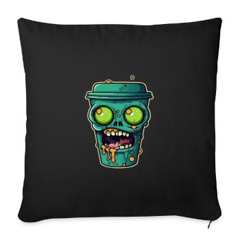 Halloween coffee mug - creepy coffee mug - Sofa pillowcase 17,3'' x 17,3'' (45 x 45 cm) - black - Front