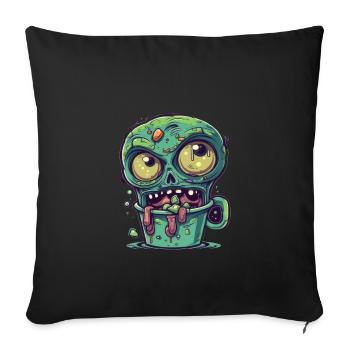 Halloween coffee mug - creepy coffee mug - Sofa pillowcase 17,3'' x 17,3'' (45 x 45 cm) - black - Front