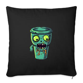 Halloween coffee mug - creepy coffee mug - Sofa pillowcase 17,3'' x 17,3'' (45 x 45 cm) - black - Front