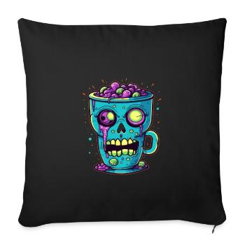 Halloween coffee mug - creepy coffee mug - Sofa pillowcase 17,3'' x 17,3'' (45 x 45 cm) - black - Front