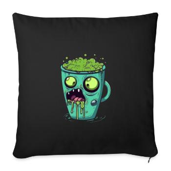 Halloween coffee mug - creepy coffee mug - Sofa pillowcase 17,3'' x 17,3'' (45 x 45 cm) - black - Front